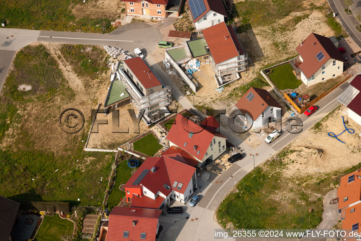 High path in Kandel in the state Rhineland-Palatinate, Germany out of the air