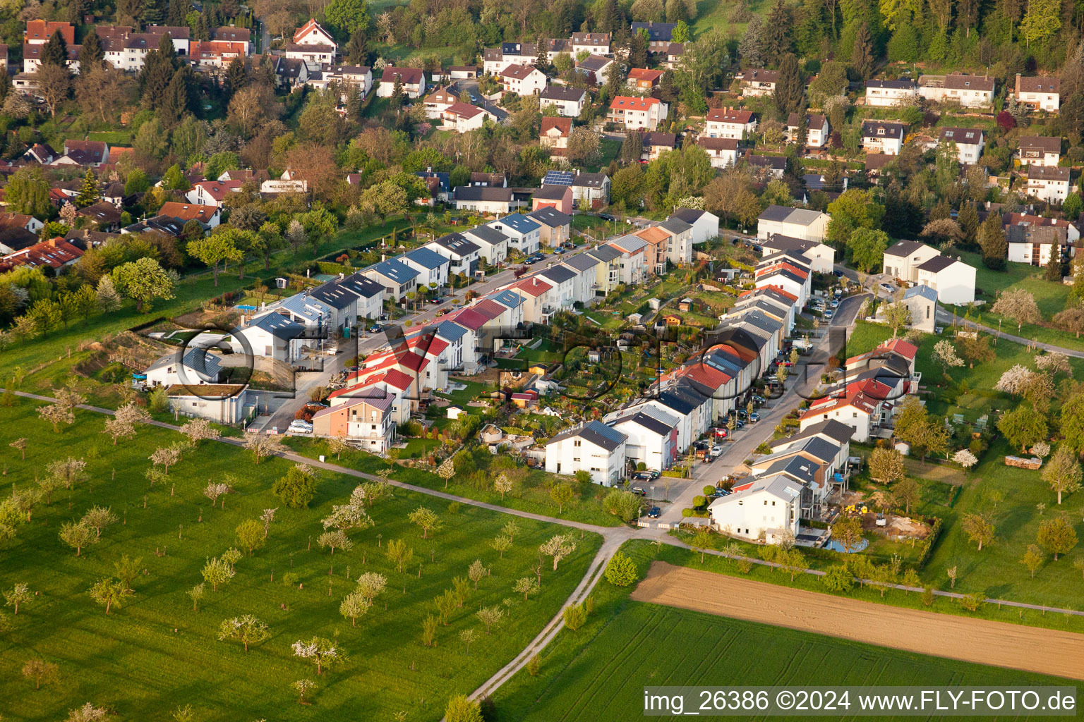 Wieselweg, Iltisweg in the district Hohenwettersbach in Karlsruhe in the state Baden-Wuerttemberg, Germany