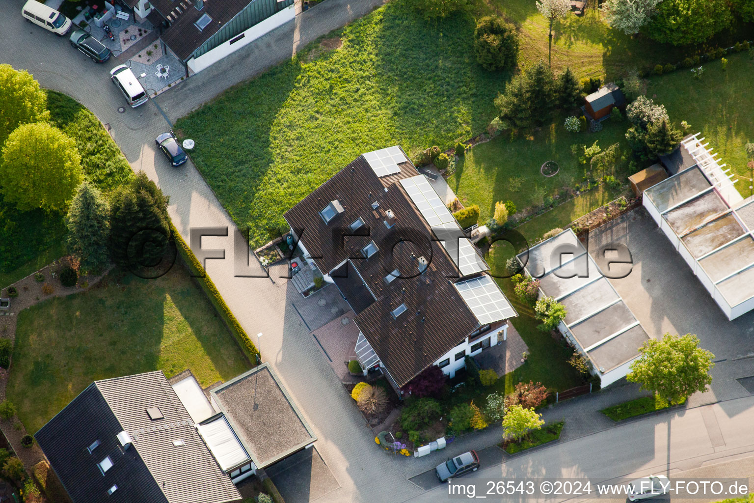 District Stupferich in Karlsruhe in the state Baden-Wuerttemberg, Germany out of the air