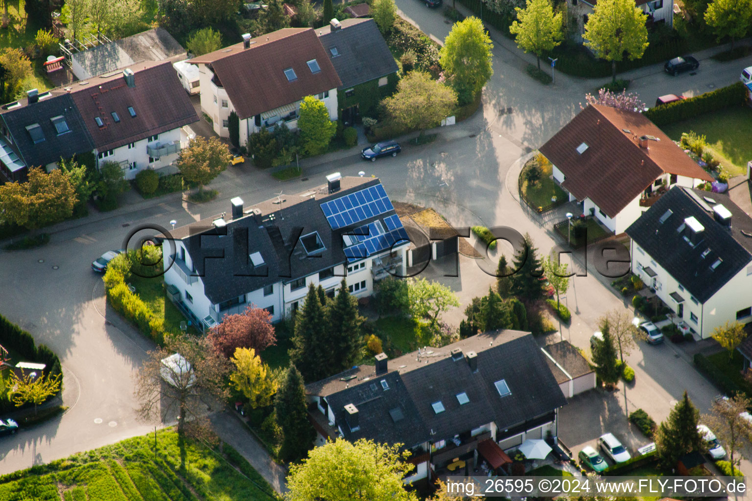 District Stupferich in Karlsruhe in the state Baden-Wuerttemberg, Germany out of the air