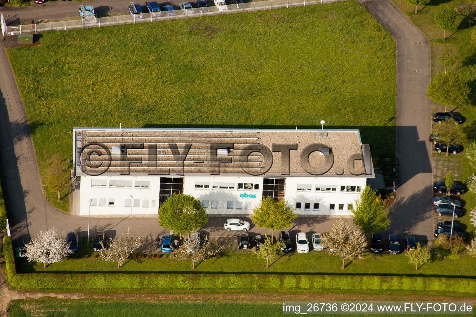 ABAS Project Management GmbH in the district Stupferich in Karlsruhe in the state Baden-Wuerttemberg, Germany from above