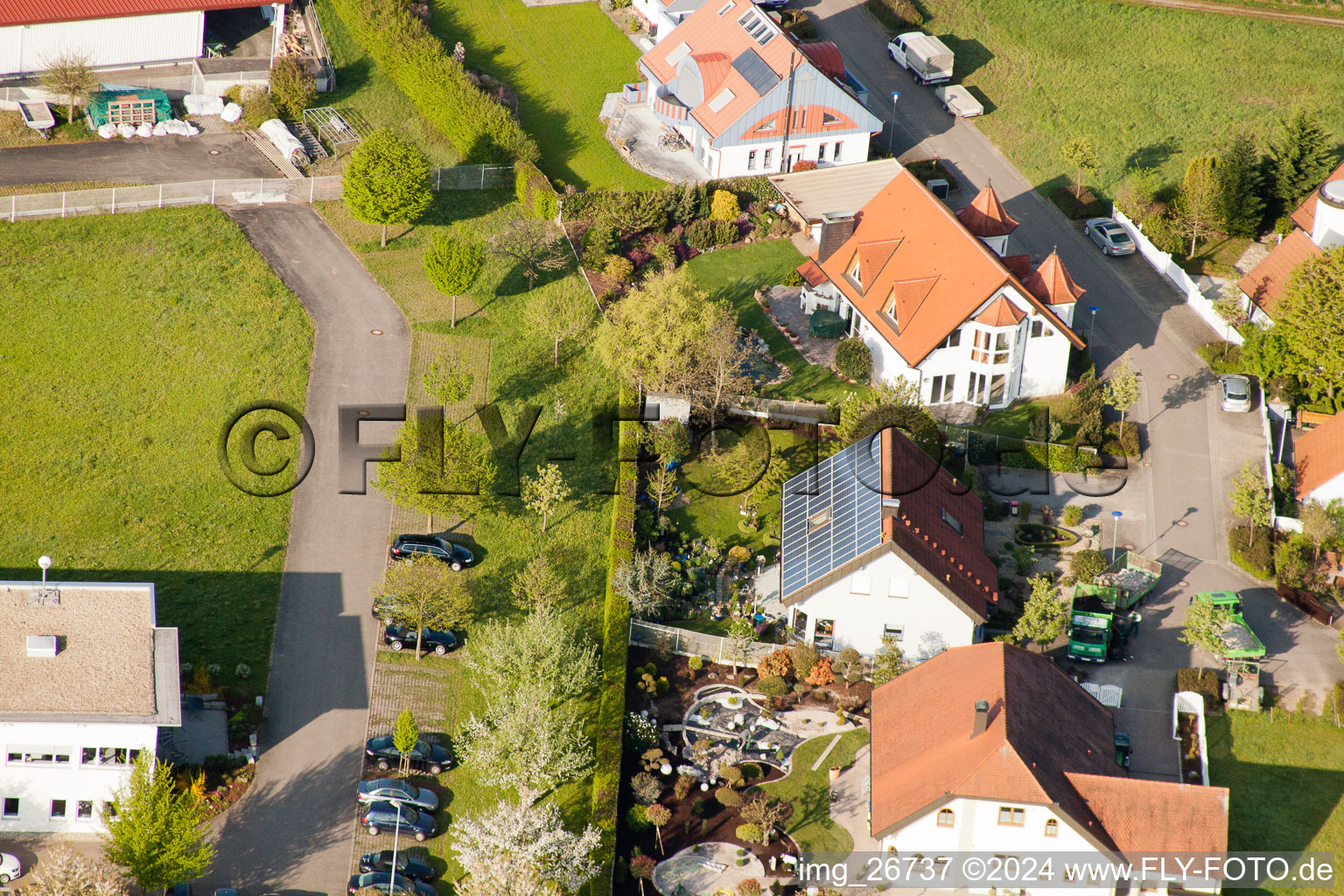 District Stupferich in Karlsruhe in the state Baden-Wuerttemberg, Germany out of the air