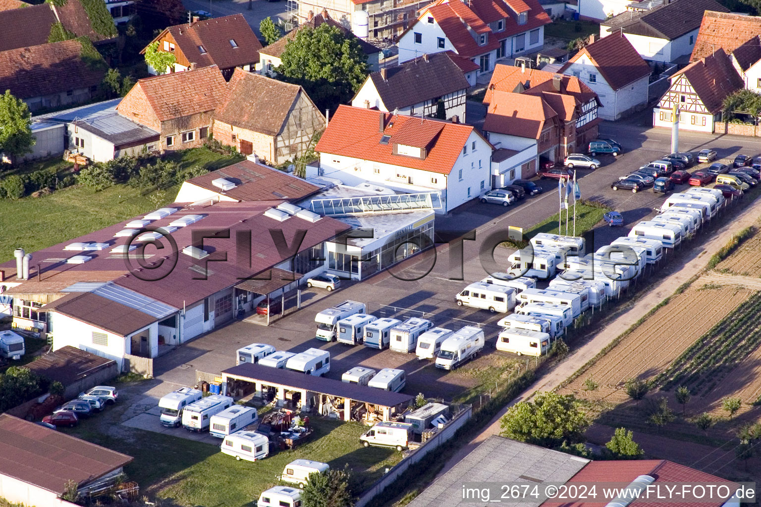 Car dealership Frey in Minfeld in the state Rhineland-Palatinate, Germany