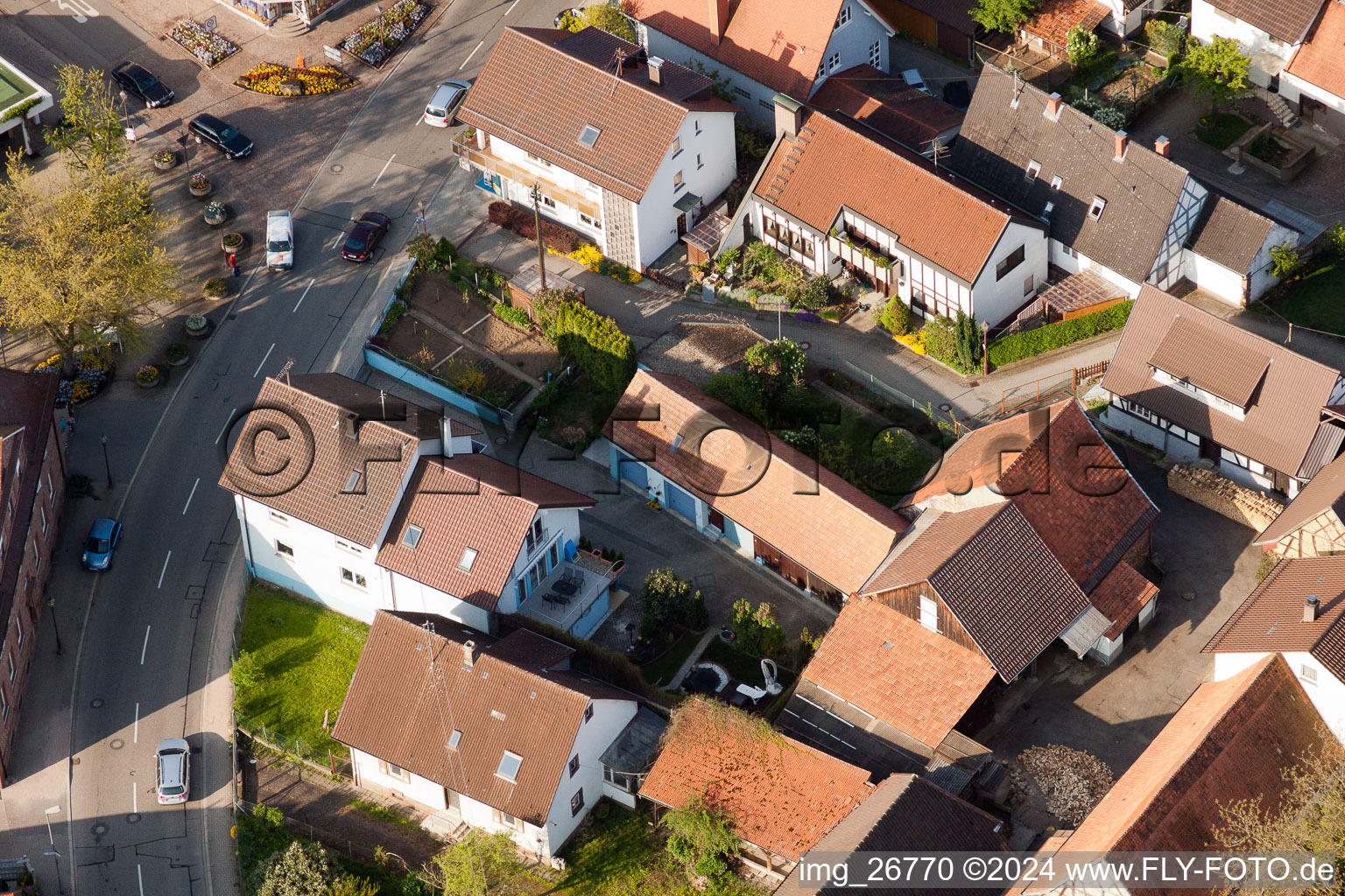 District Stupferich in Karlsruhe in the state Baden-Wuerttemberg, Germany out of the air