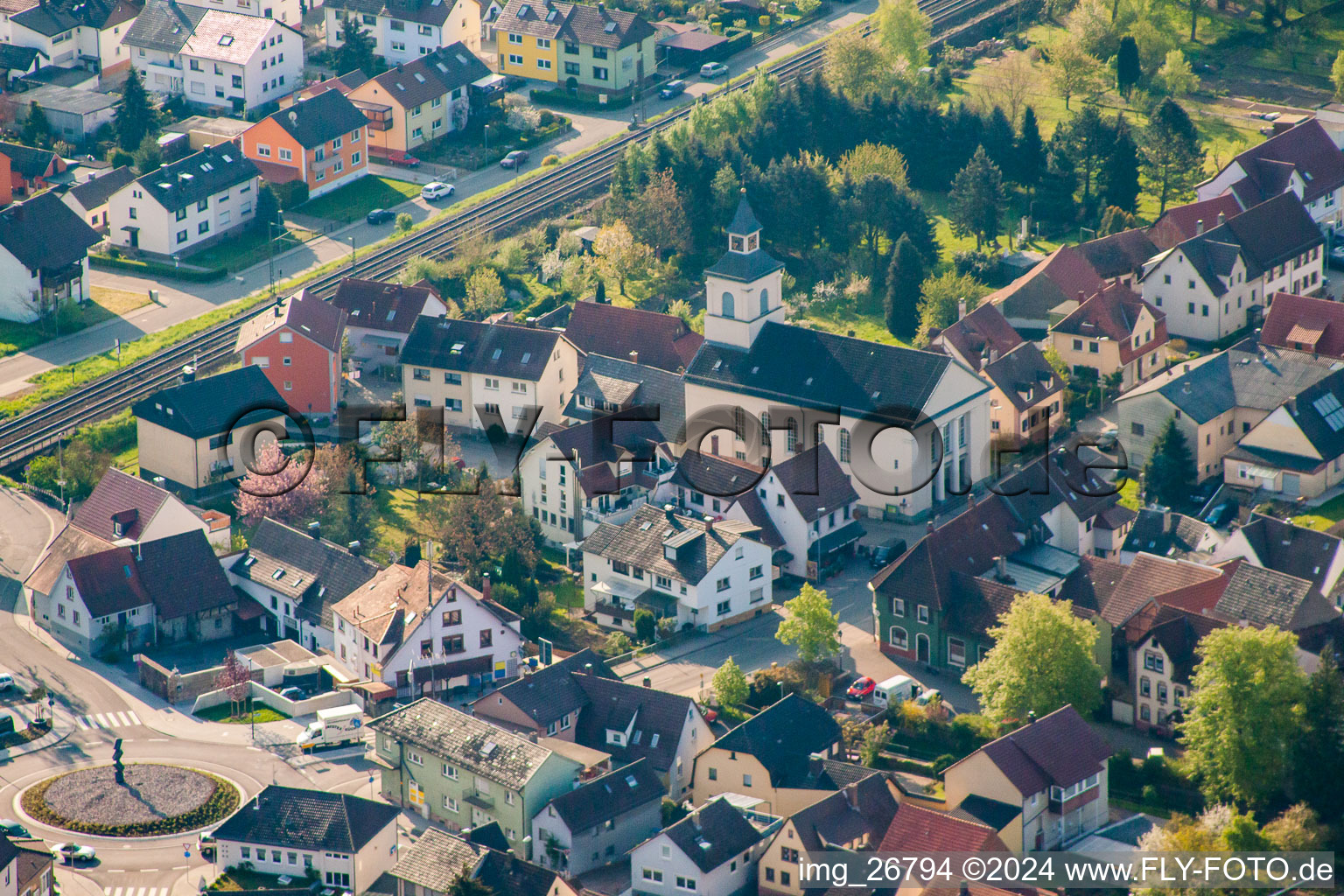 St. Thomas Church in the district Kleinsteinbach in Pfinztal in the state Baden-Wuerttemberg, Germany