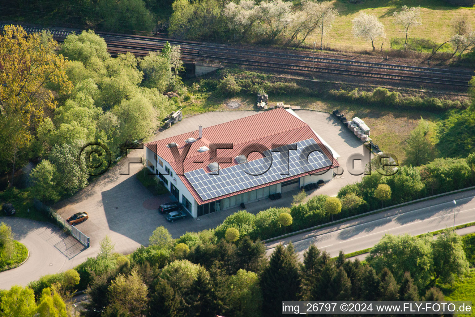 Hammerwerkstr in the district Kleinsteinbach in Pfinztal in the state Baden-Wuerttemberg, Germany