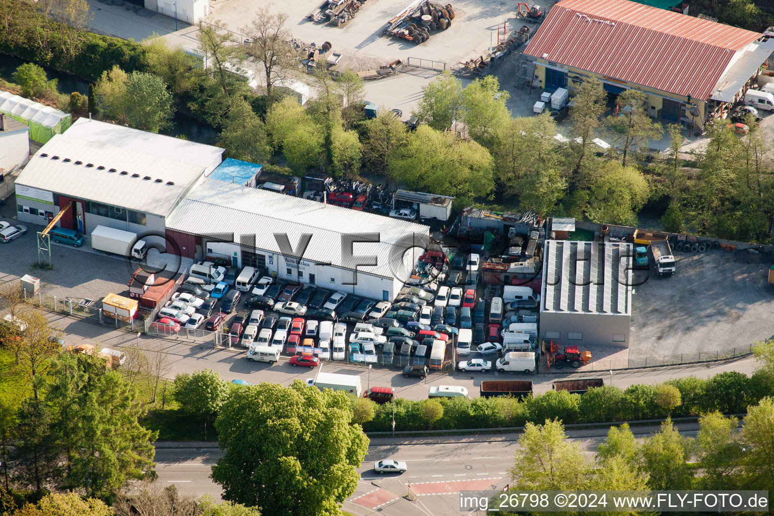 Auto Becker in the district Kleinsteinbach in Pfinztal in the state Baden-Wuerttemberg, Germany