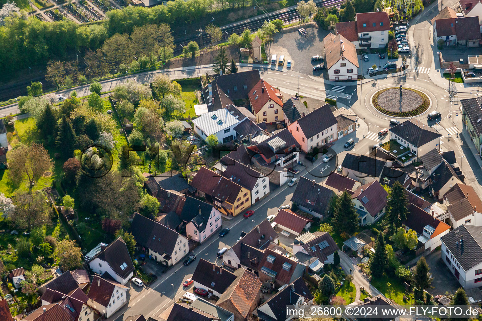 Söllinger Street in the district Kleinsteinbach in Pfinztal in the state Baden-Wuerttemberg, Germany