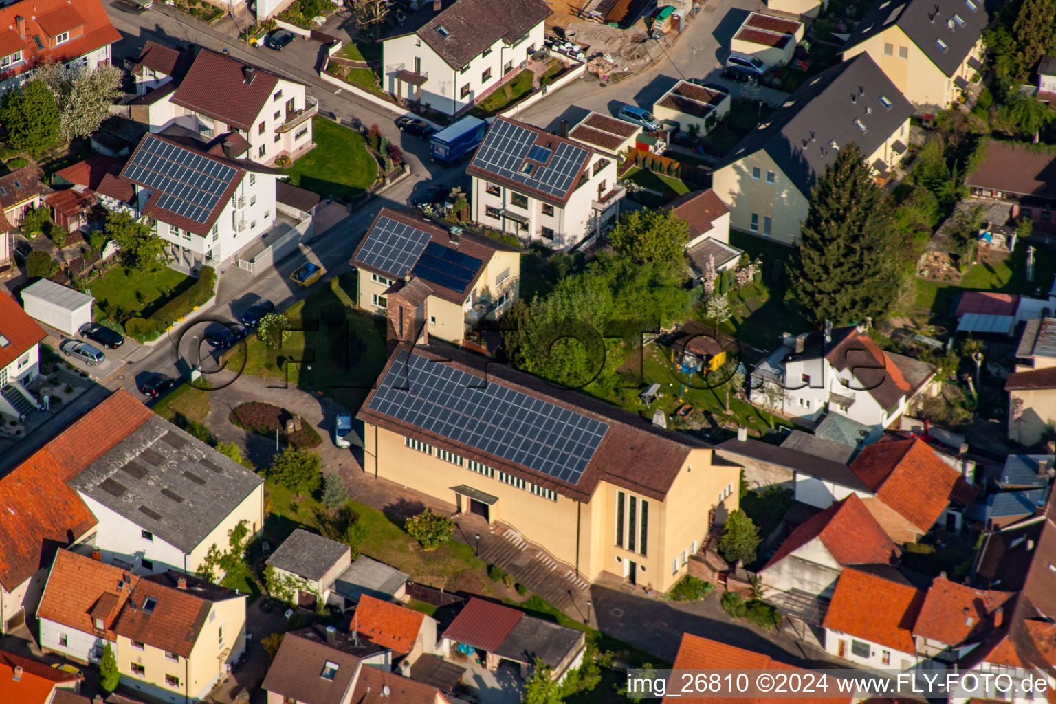 St. Pius X in the district Söllingen in Pfinztal in the state Baden-Wuerttemberg, Germany