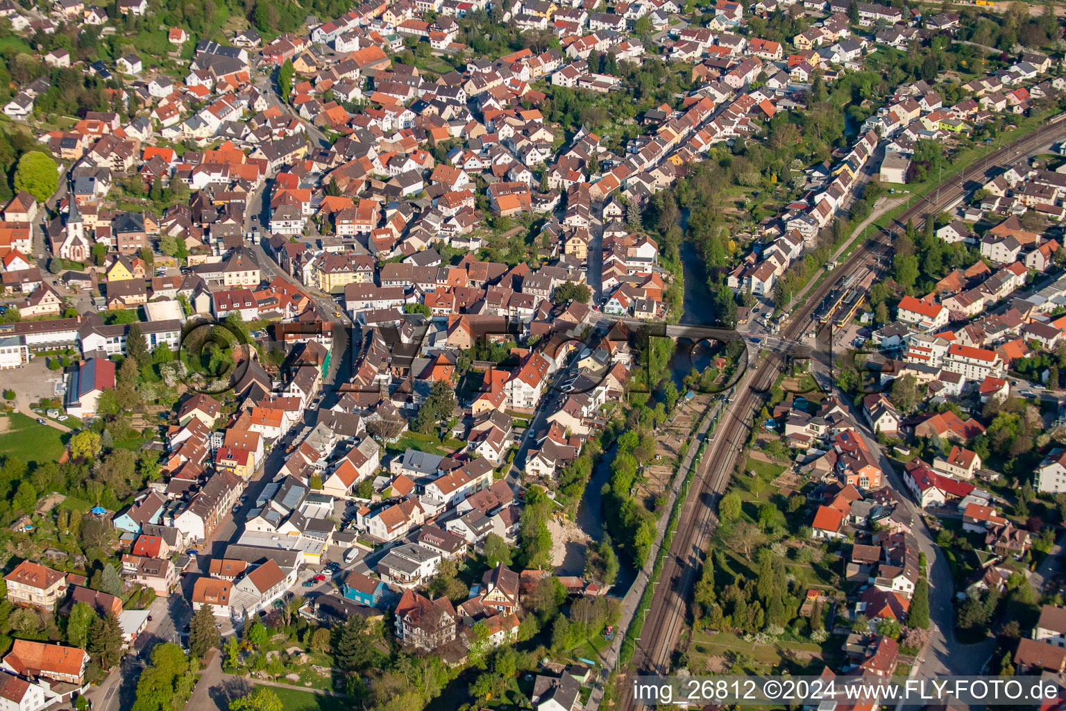 Pfinz Bridge in the district Söllingen in Pfinztal in the state Baden-Wuerttemberg, Germany