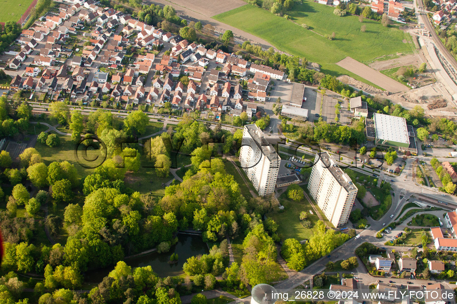 Dorschberg in Wörth am Rhein in the state Rhineland-Palatinate, Germany out of the air