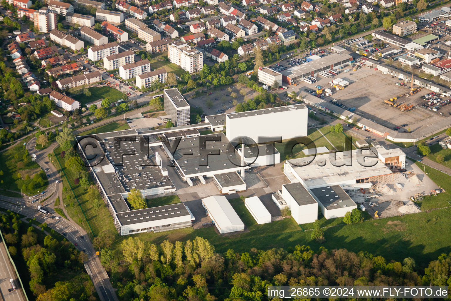 Aerial photograpy of Individual Solutions in Ettlingen in the state Baden-Wuerttemberg, Germany