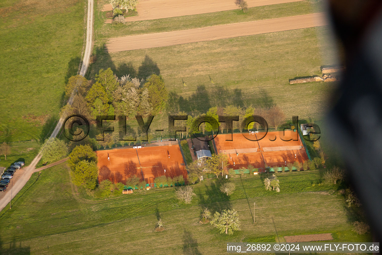 Tennis club in the district Völkersbach in Malsch in the state Baden-Wuerttemberg, Germany