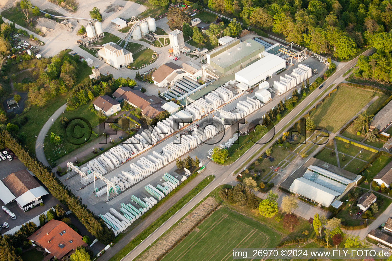 H+H Sand-lime brick GmbH in Durmersheim in the state Baden-Wuerttemberg, Germany out of the air