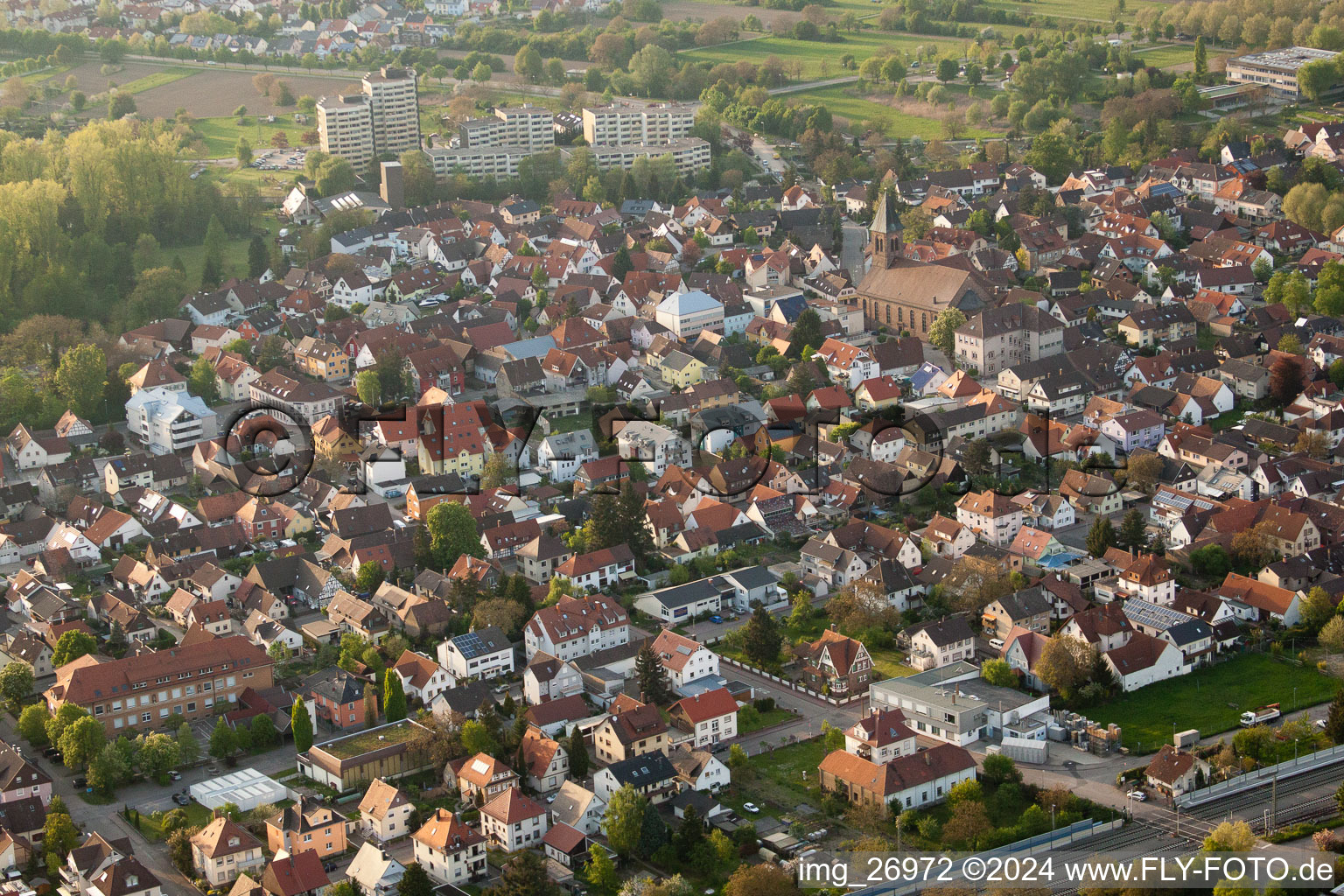 Friedrichstr in Durmersheim in the state Baden-Wuerttemberg, Germany