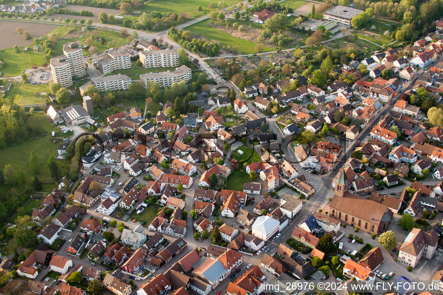 Würmersheimer Street in Durmersheim in the state Baden-Wuerttemberg, Germany