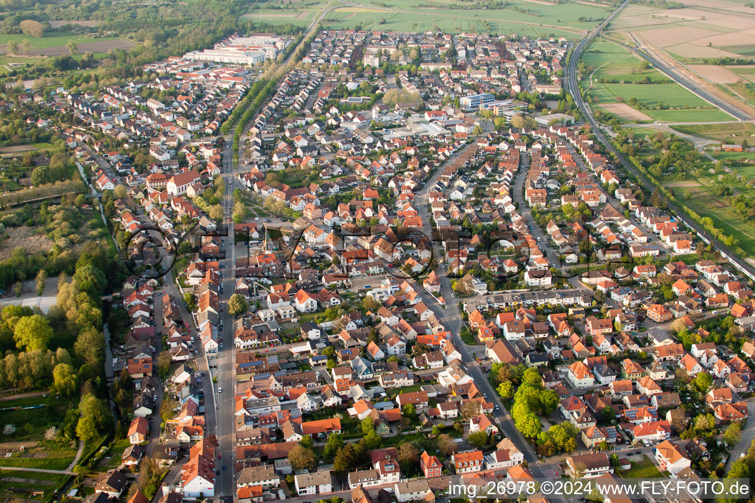 Speyer Street in Durmersheim in the state Baden-Wuerttemberg, Germany