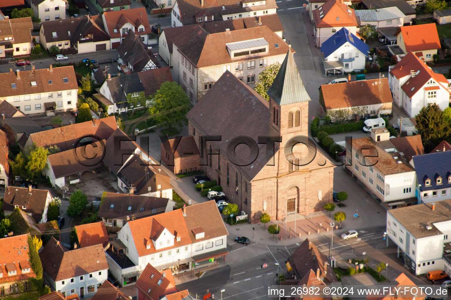 Church building of the Dionysius Church / church of the youth VIA in Durmersheim in the state Baden-Wurttemberg