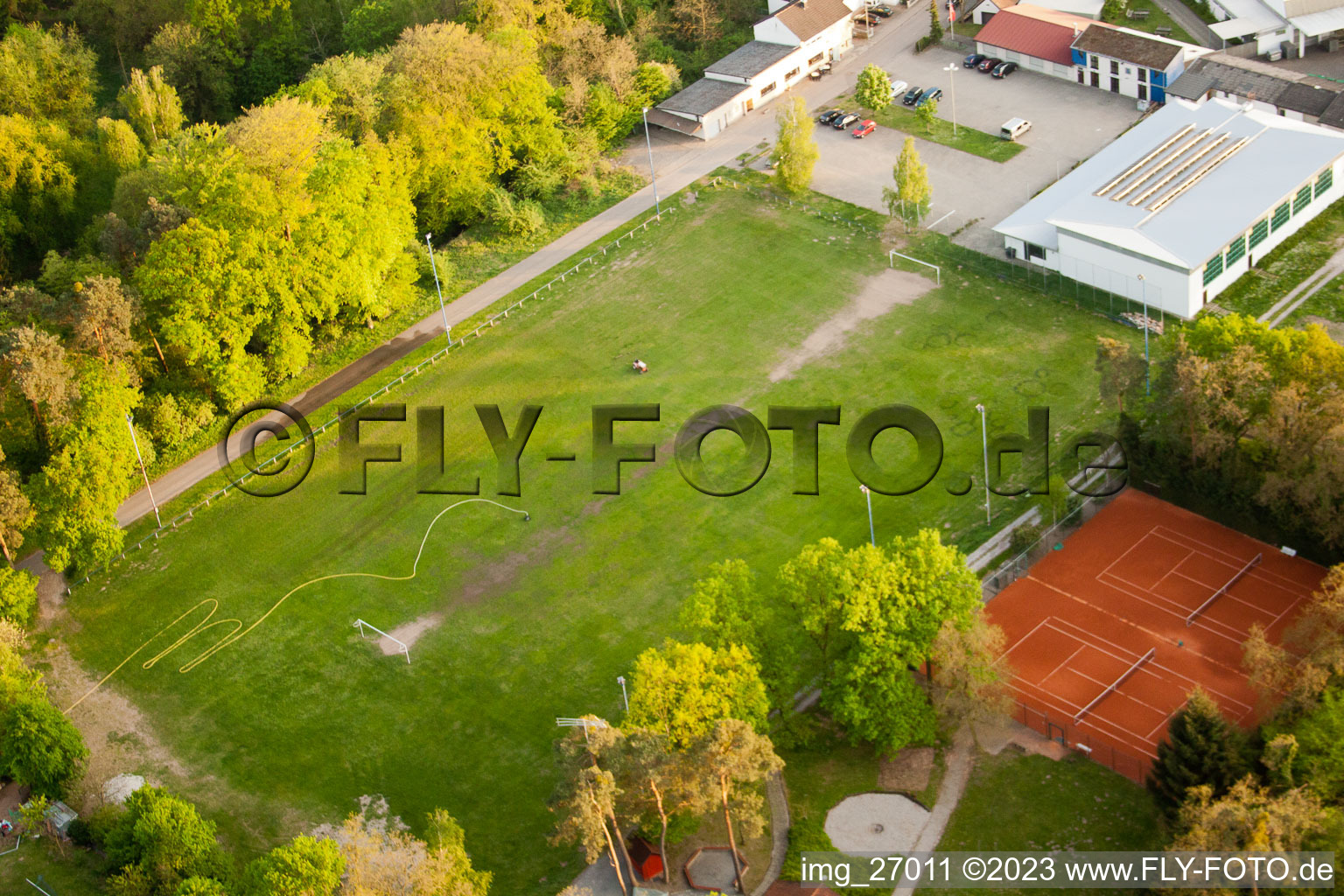 Aerial photograpy of Sports facilities in Berg in the state Rhineland-Palatinate, Germany