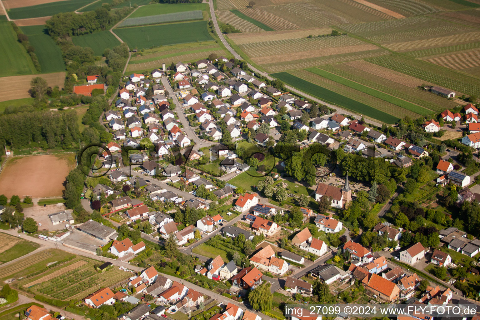 Insheim in the state Rhineland-Palatinate, Germany out of the air