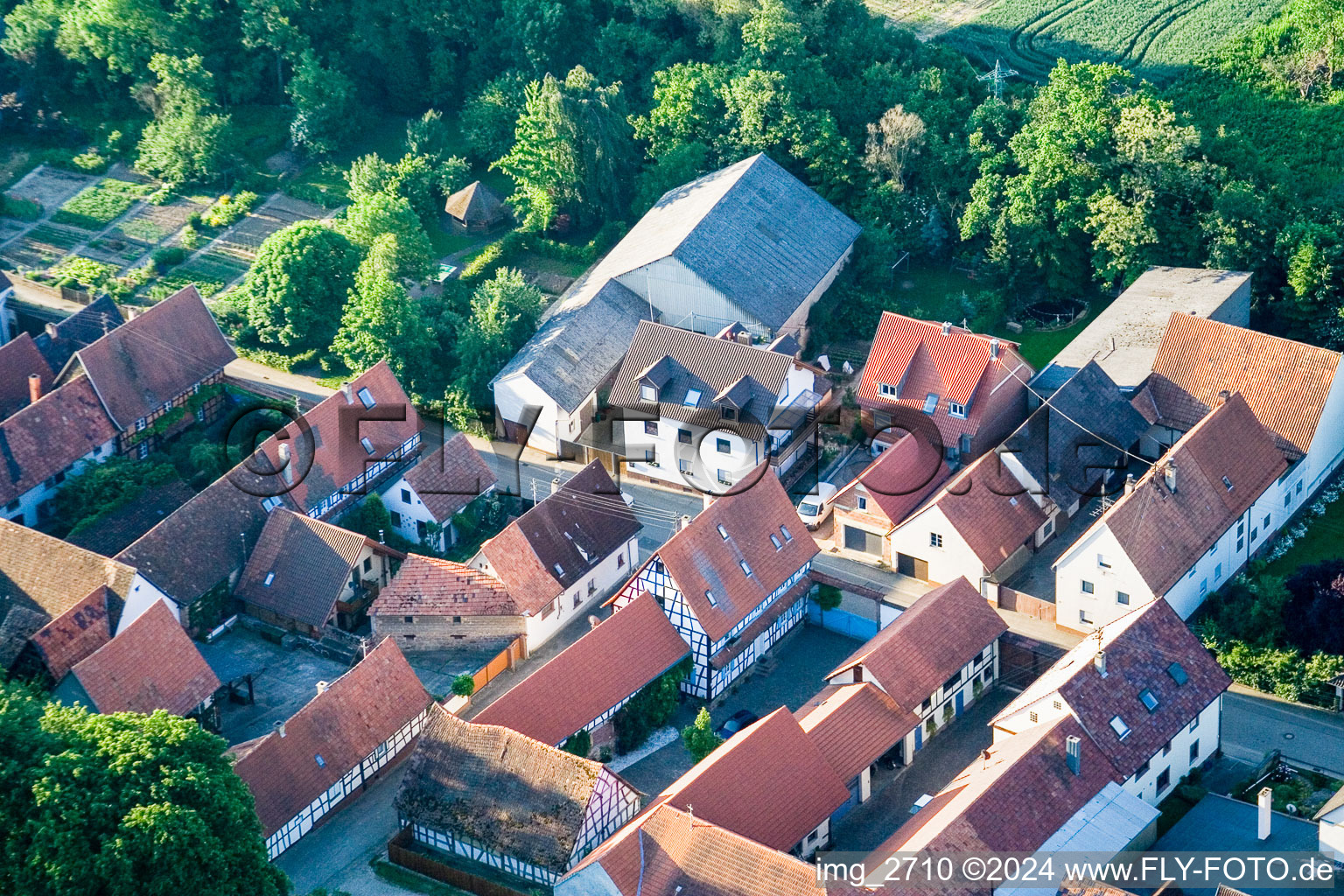 Aerial photograpy of Vollmersweiler in the state Rhineland-Palatinate, Germany