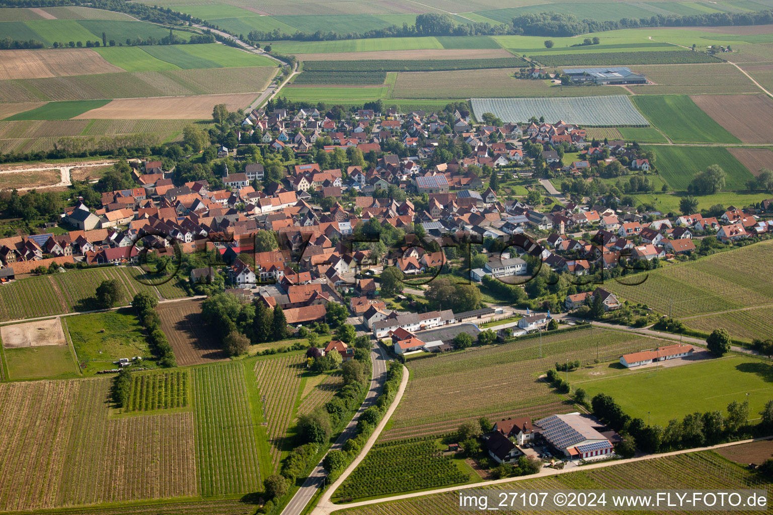 Impflingen in the state Rhineland-Palatinate, Germany out of the air