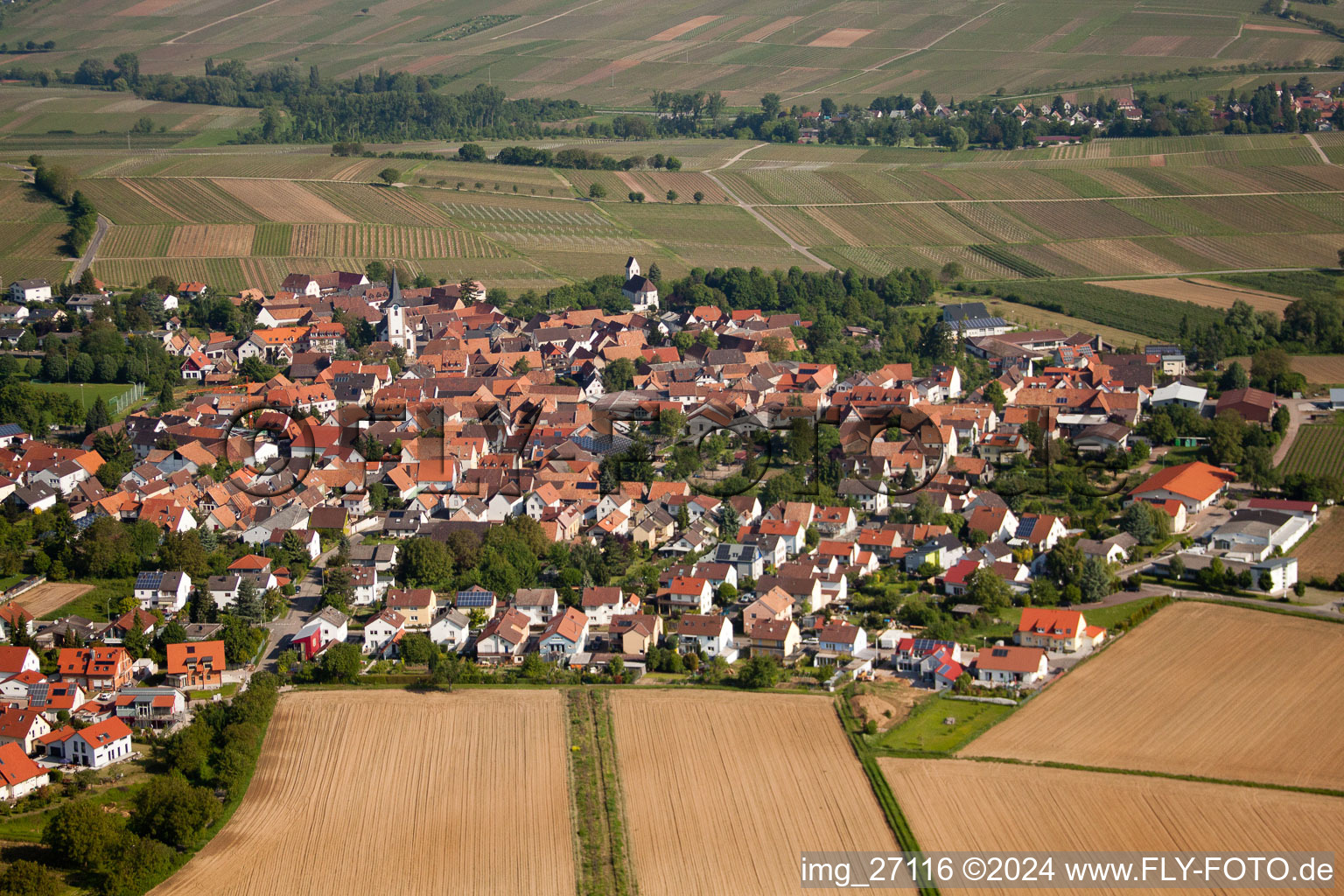 District Mörzheim in Landau in der Pfalz in the state Rhineland-Palatinate, Germany out of the air