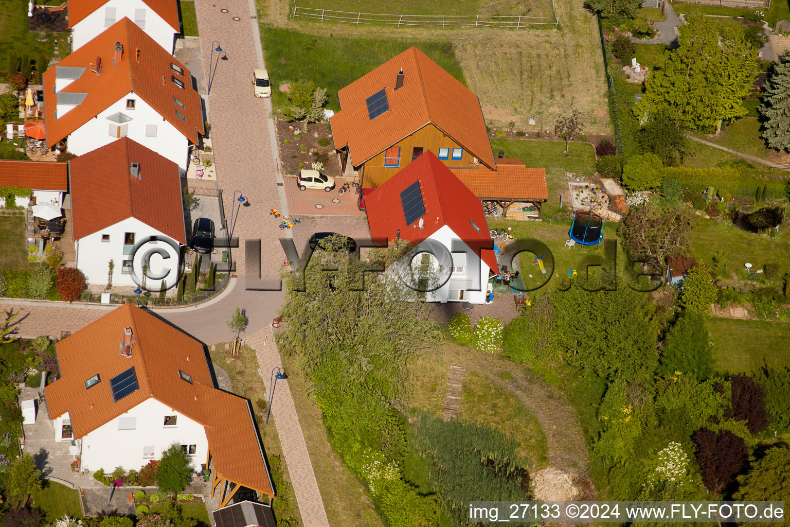 Aerial photograpy of District Mörzheim in Landau in der Pfalz in the state Rhineland-Palatinate, Germany