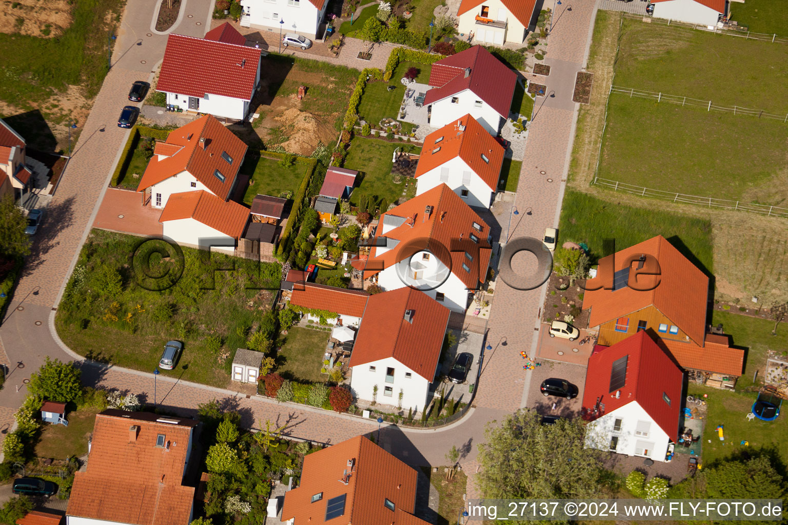 District Mörzheim in Landau in der Pfalz in the state Rhineland-Palatinate, Germany out of the air