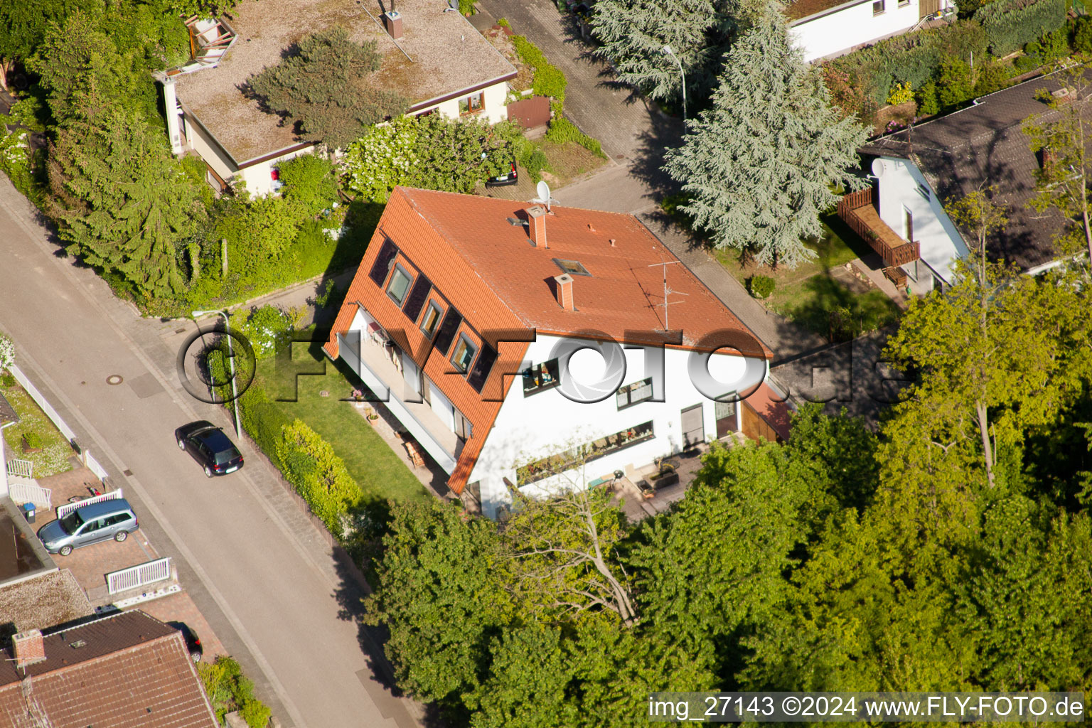 Drone recording of District Mörzheim in Landau in der Pfalz in the state Rhineland-Palatinate, Germany