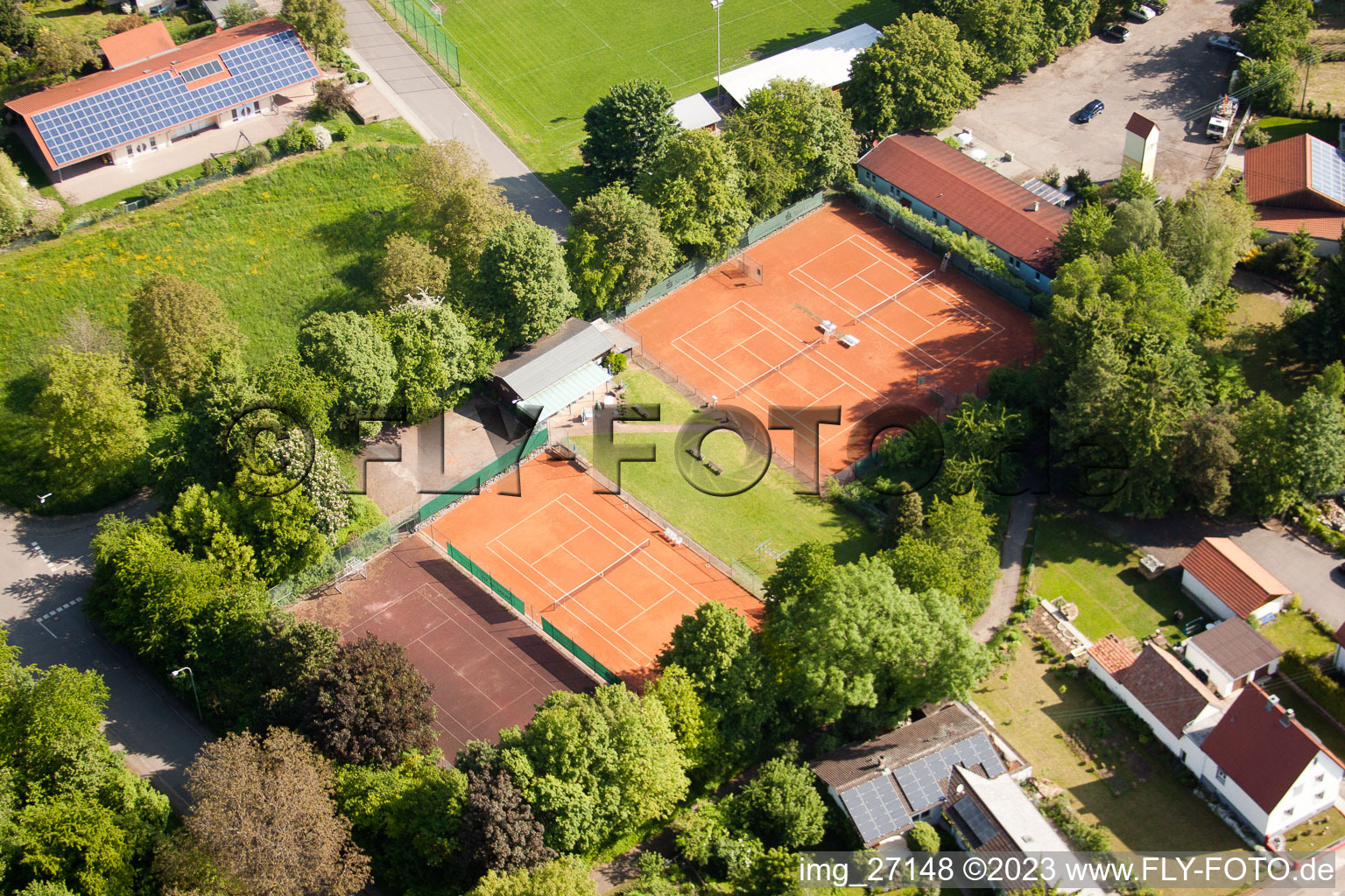 District Mörzheim in Landau in der Pfalz in the state Rhineland-Palatinate, Germany seen from a drone