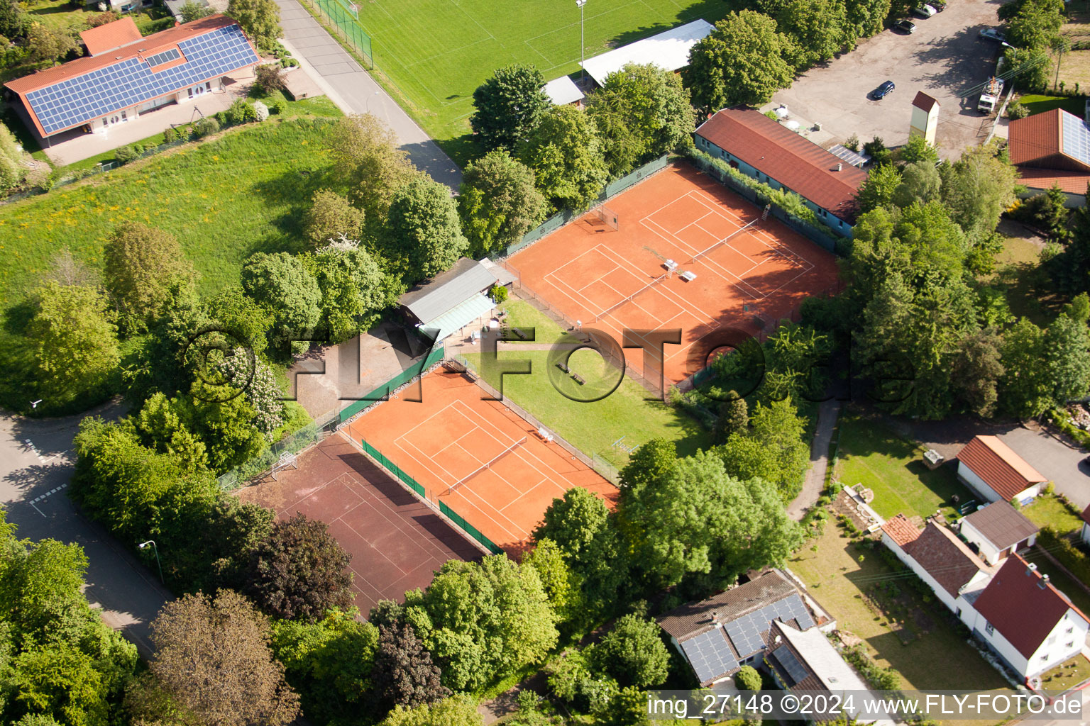 Aerial view of District Mörzheim in Landau in der Pfalz in the state Rhineland-Palatinate, Germany