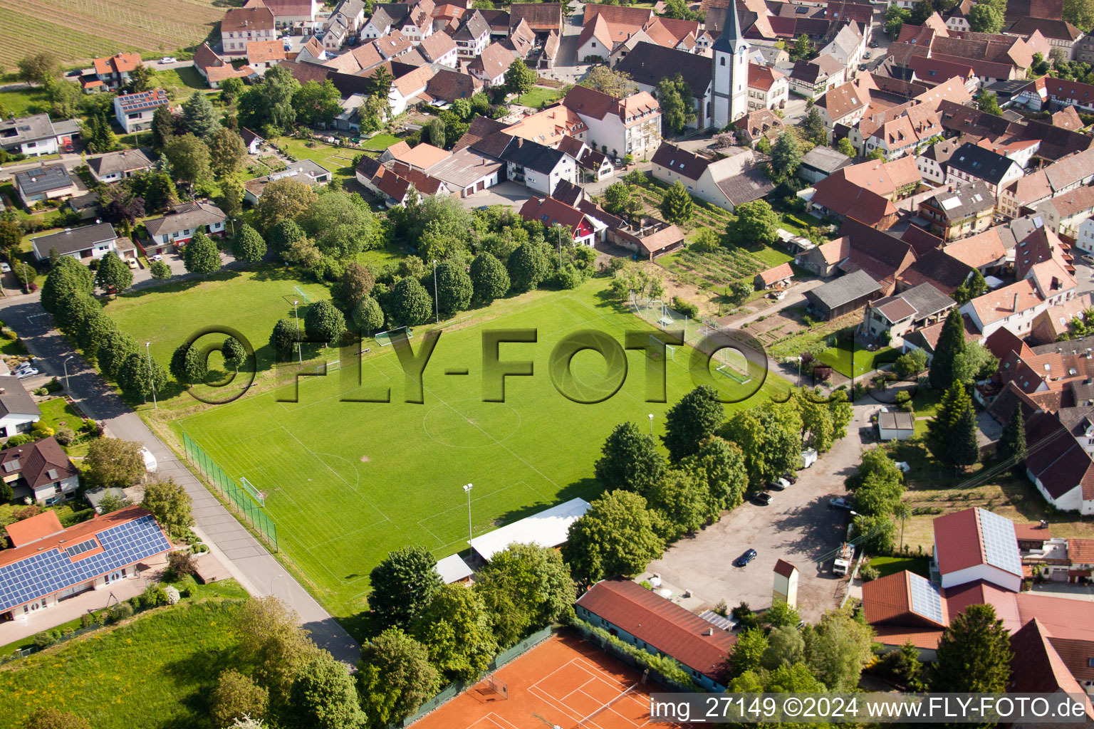 Aerial photograpy of District Mörzheim in Landau in der Pfalz in the state Rhineland-Palatinate, Germany