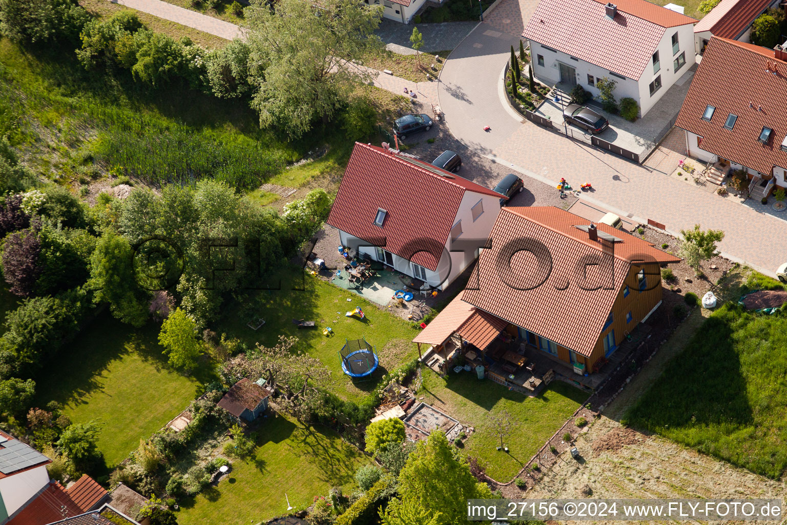 District Mörzheim in Landau in der Pfalz in the state Rhineland-Palatinate, Germany seen from above