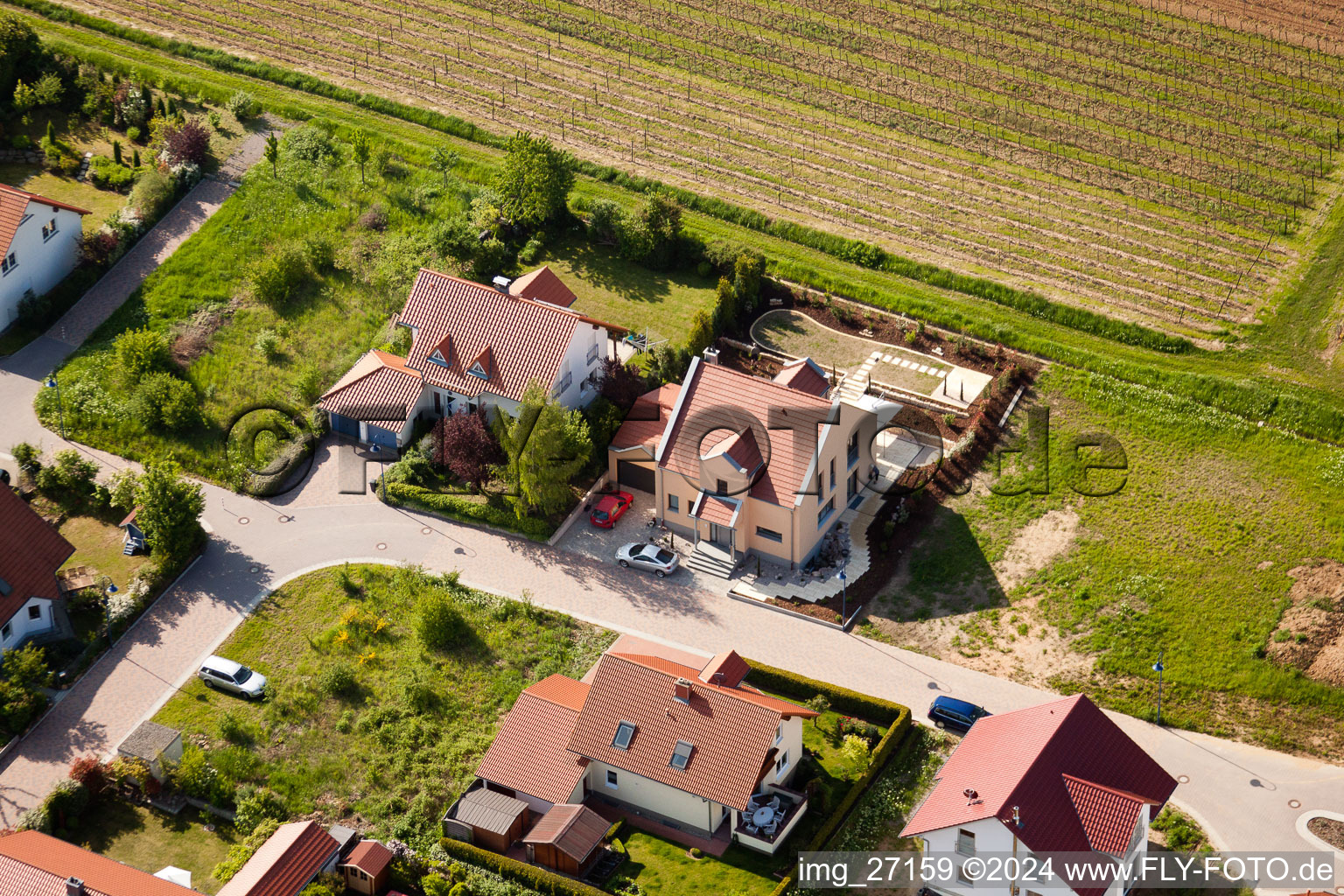 Drone recording of District Mörzheim in Landau in der Pfalz in the state Rhineland-Palatinate, Germany