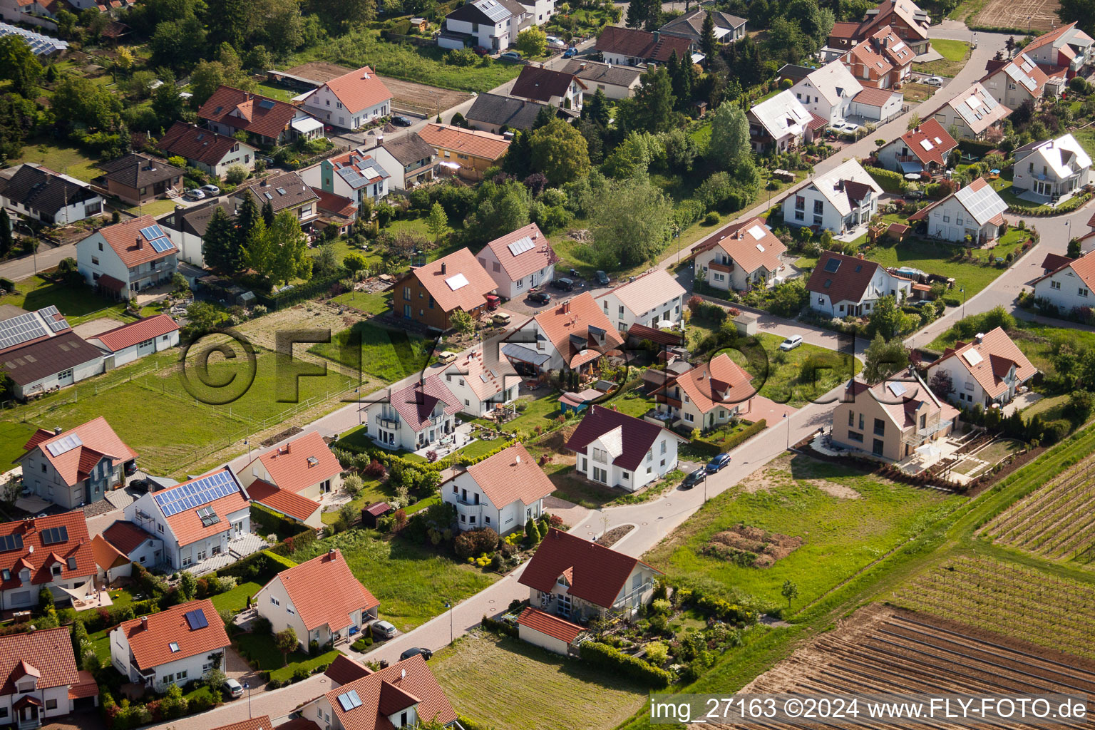 District Mörzheim in Landau in der Pfalz in the state Rhineland-Palatinate, Germany seen from a drone