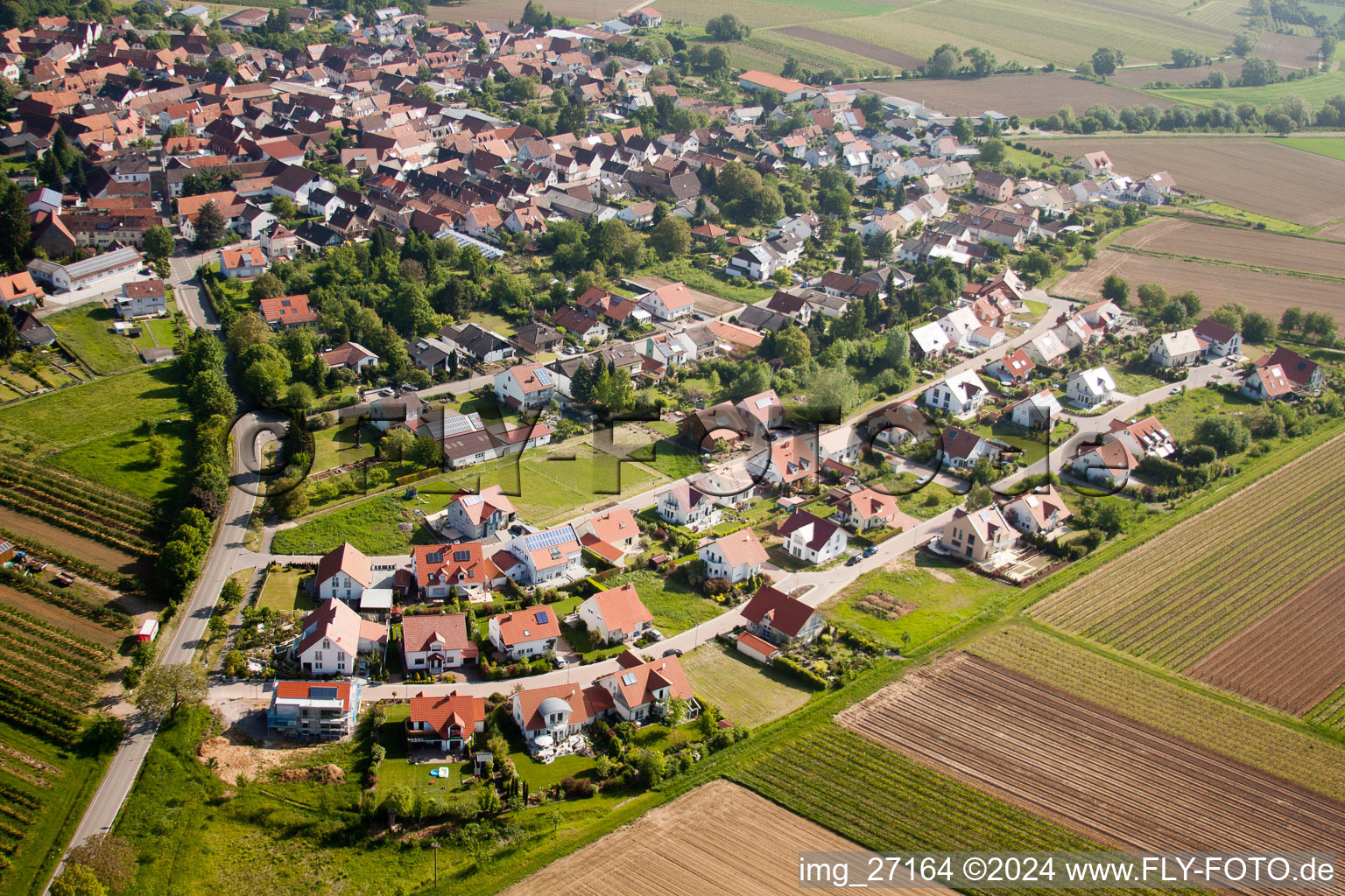 Aerial view of District Mörzheim in Landau in der Pfalz in the state Rhineland-Palatinate, Germany