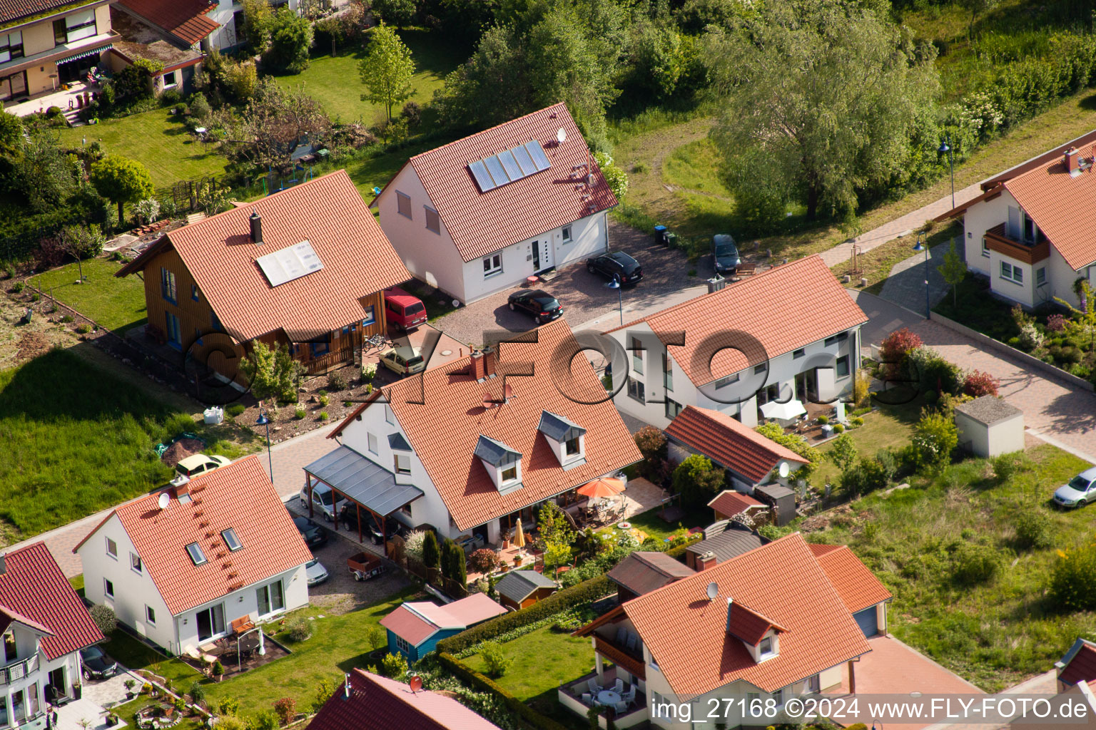 District Mörzheim in Landau in der Pfalz in the state Rhineland-Palatinate, Germany out of the air