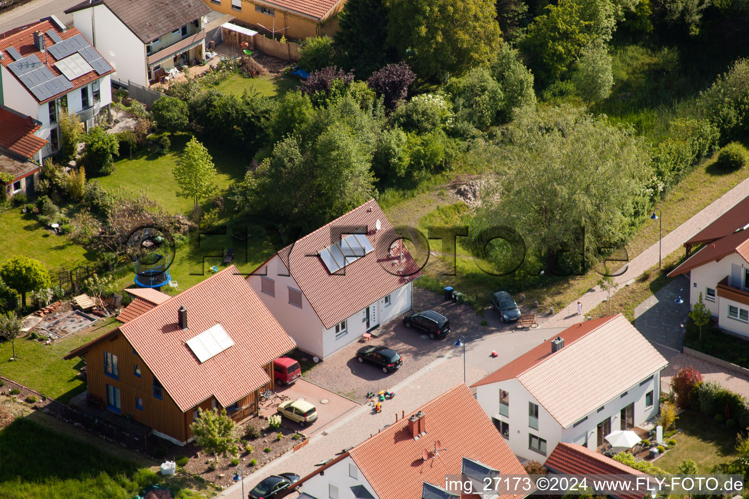 Drone recording of District Mörzheim in Landau in der Pfalz in the state Rhineland-Palatinate, Germany