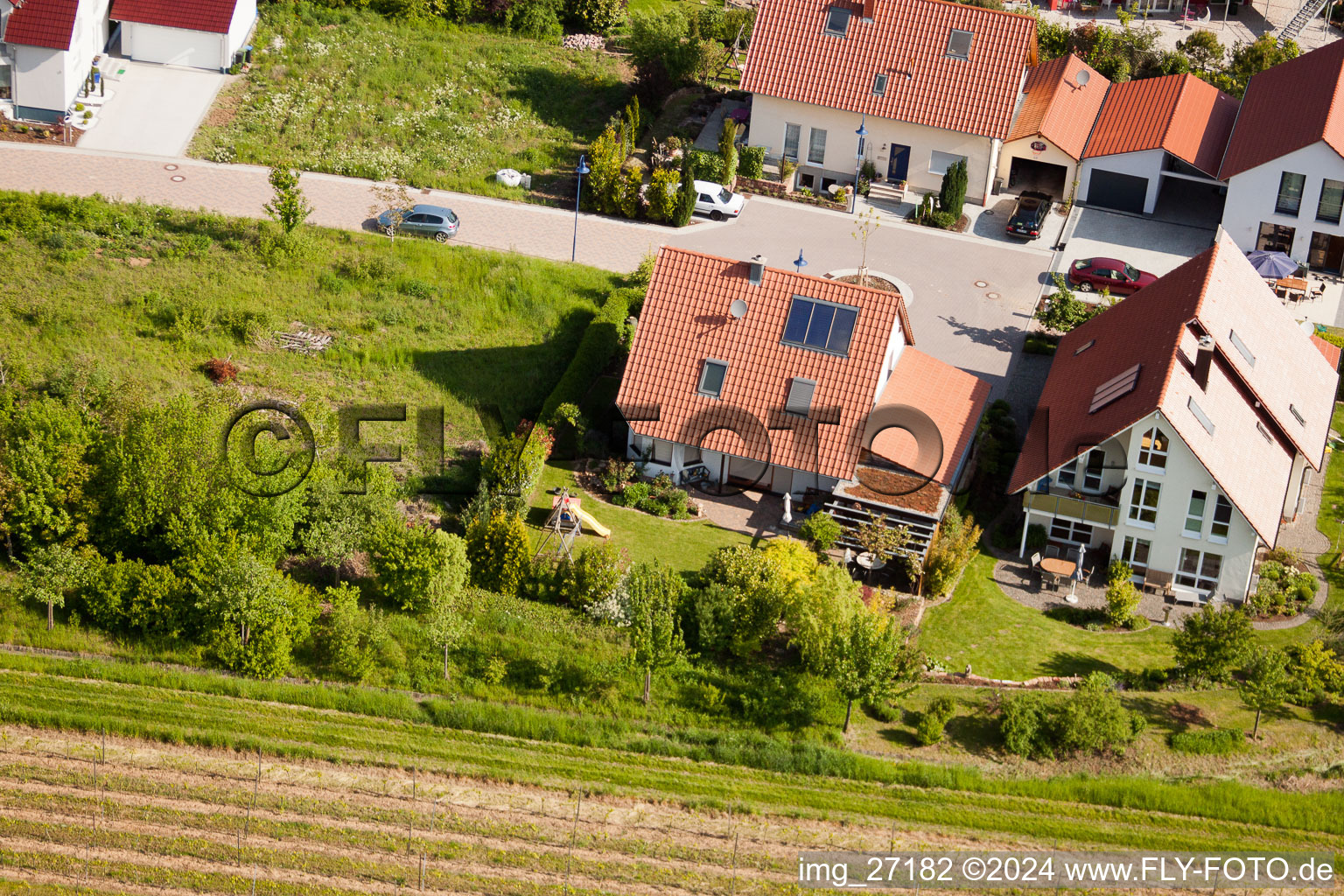 Oblique view of District Mörzheim in Landau in der Pfalz in the state Rhineland-Palatinate, Germany