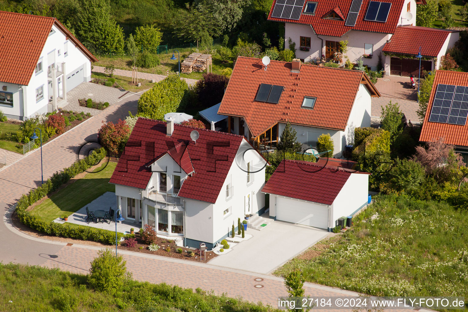 District Mörzheim in Landau in der Pfalz in the state Rhineland-Palatinate, Germany from above