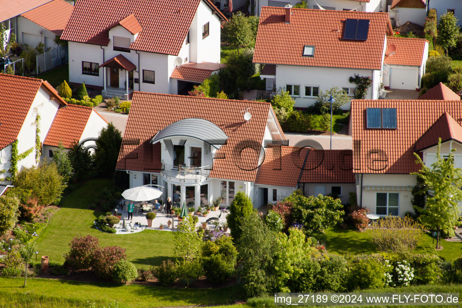 Drone recording of District Mörzheim in Landau in der Pfalz in the state Rhineland-Palatinate, Germany