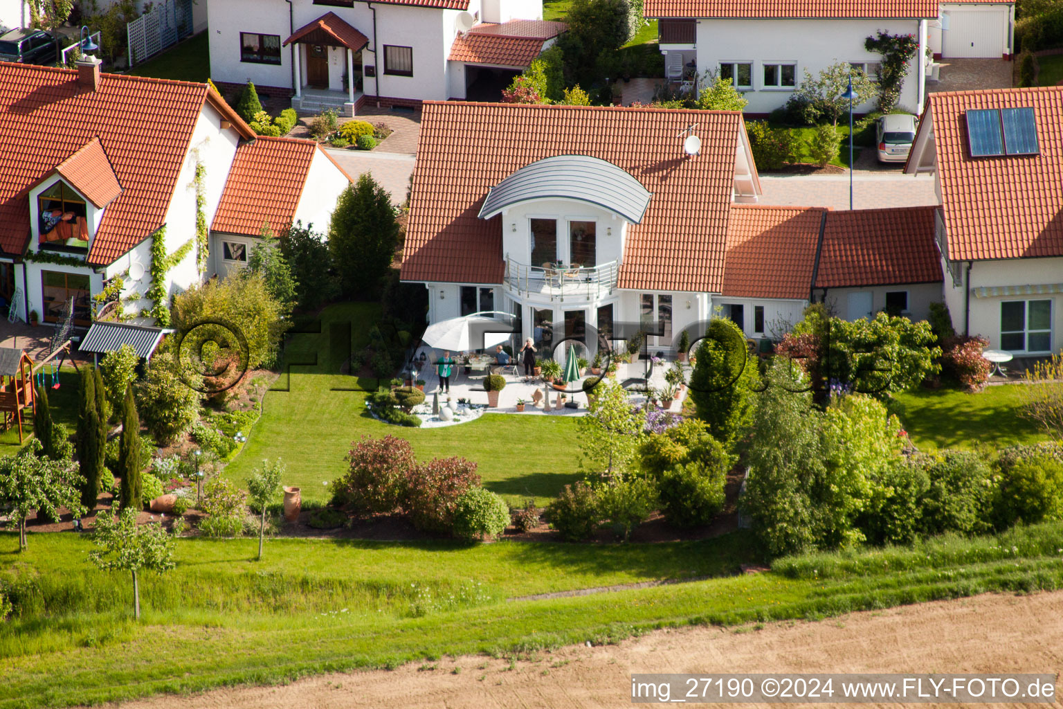 Drone recording of District Mörzheim in Landau in der Pfalz in the state Rhineland-Palatinate, Germany