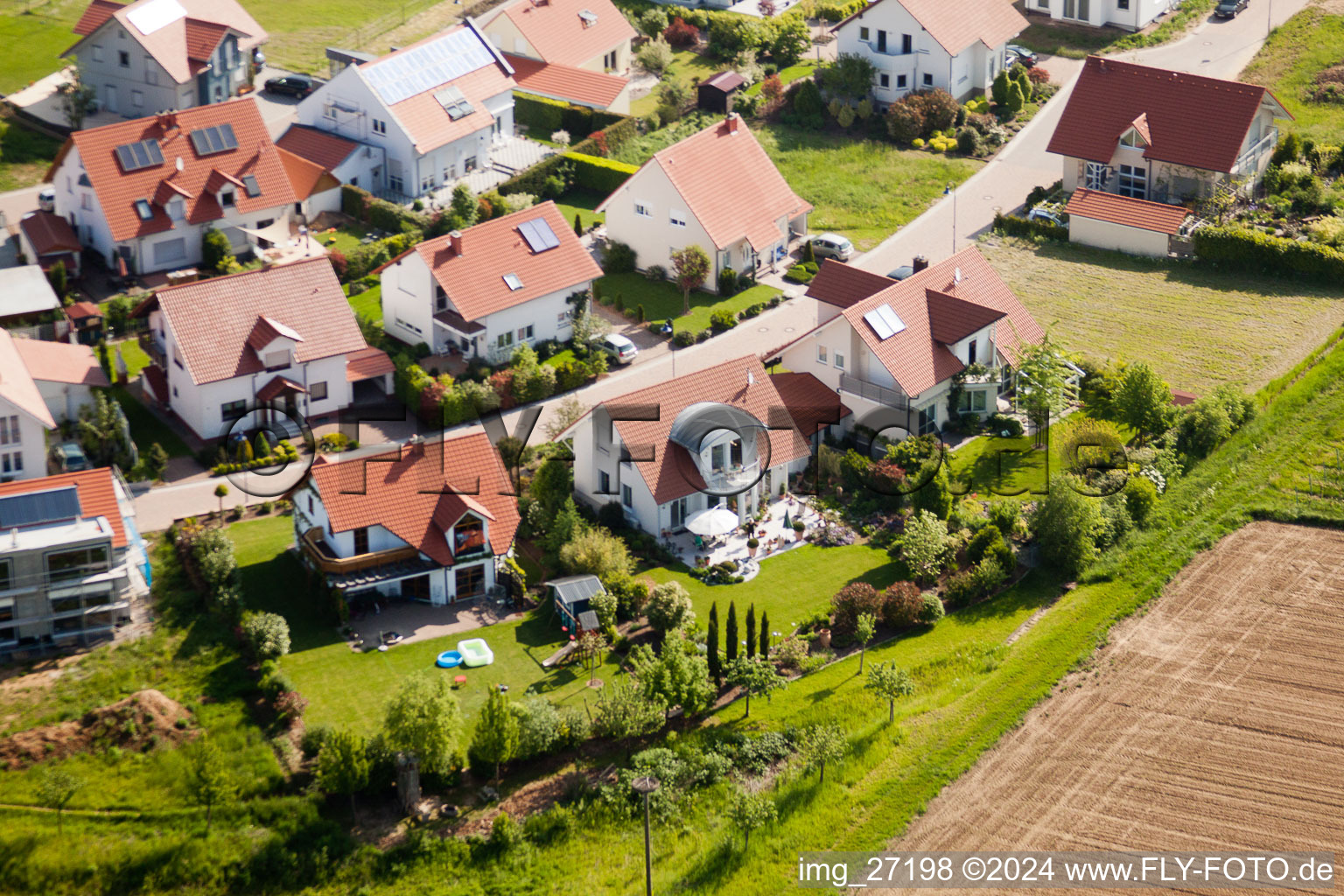 District Mörzheim in Landau in der Pfalz in the state Rhineland-Palatinate, Germany out of the air