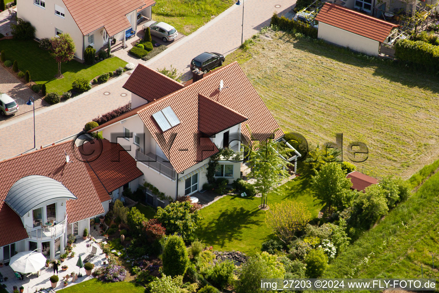 District Mörzheim in Landau in der Pfalz in the state Rhineland-Palatinate, Germany viewn from the air