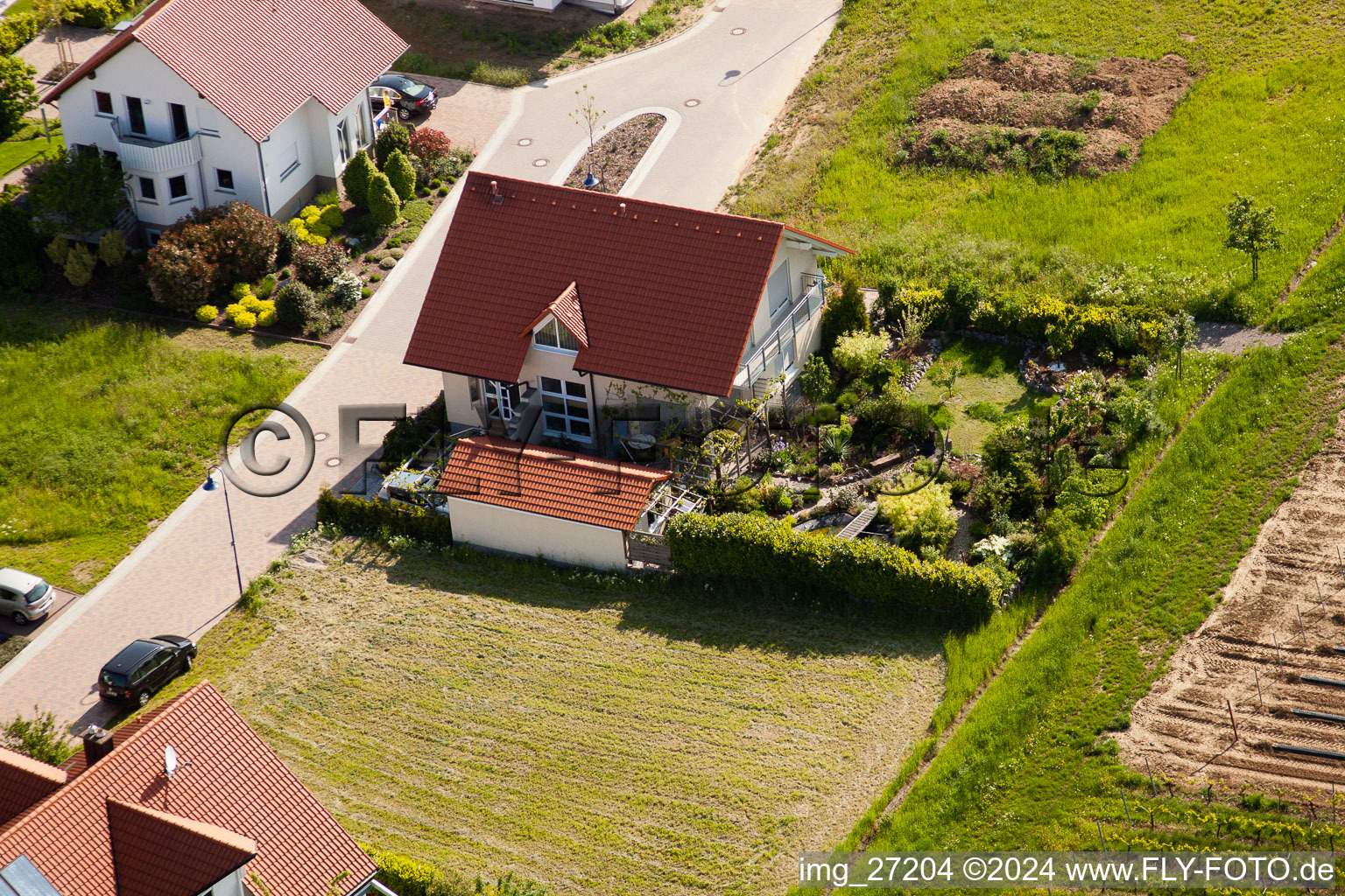 Drone recording of District Mörzheim in Landau in der Pfalz in the state Rhineland-Palatinate, Germany