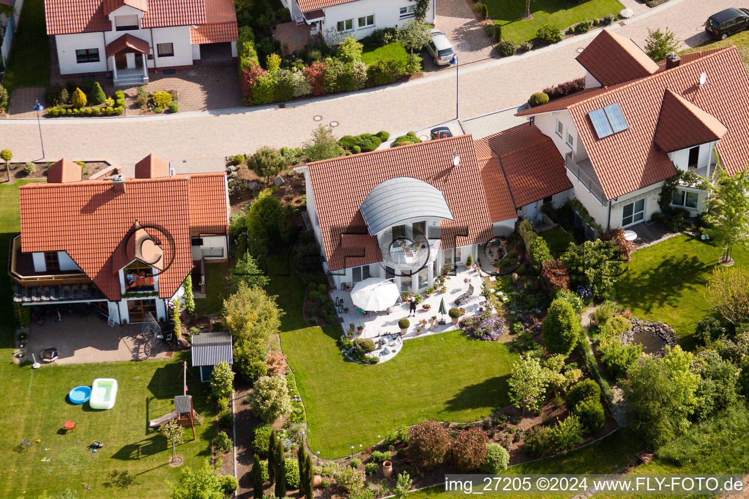 District Mörzheim in Landau in der Pfalz in the state Rhineland-Palatinate, Germany from the drone perspective