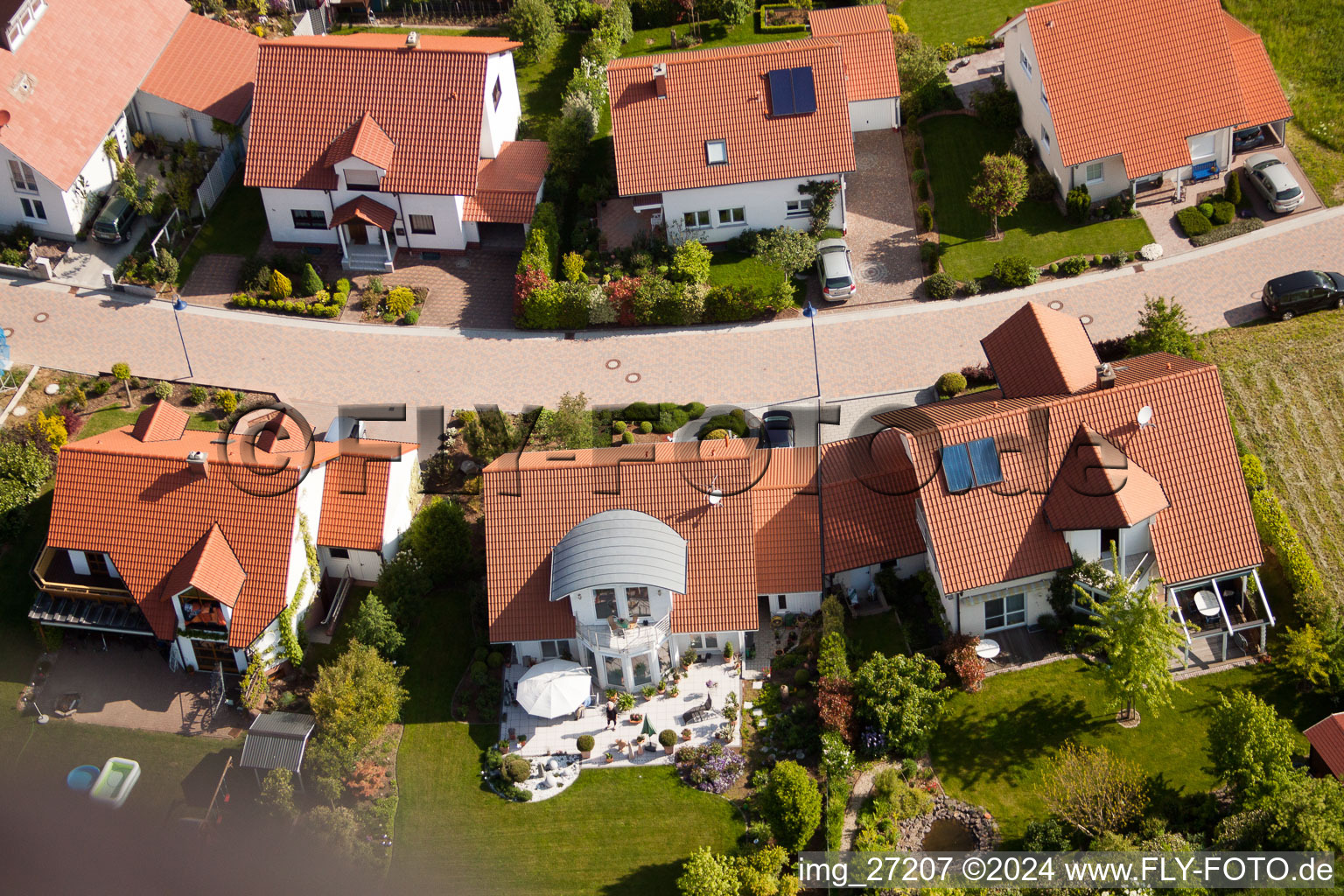 District Mörzheim in Landau in der Pfalz in the state Rhineland-Palatinate, Germany seen from a drone