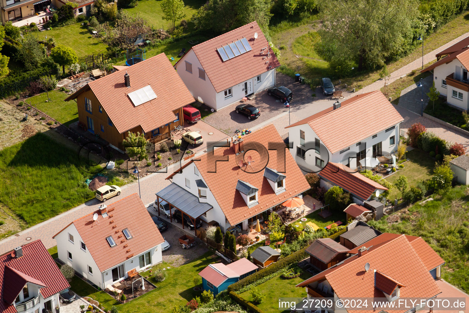 Aerial photograpy of District Mörzheim in Landau in der Pfalz in the state Rhineland-Palatinate, Germany