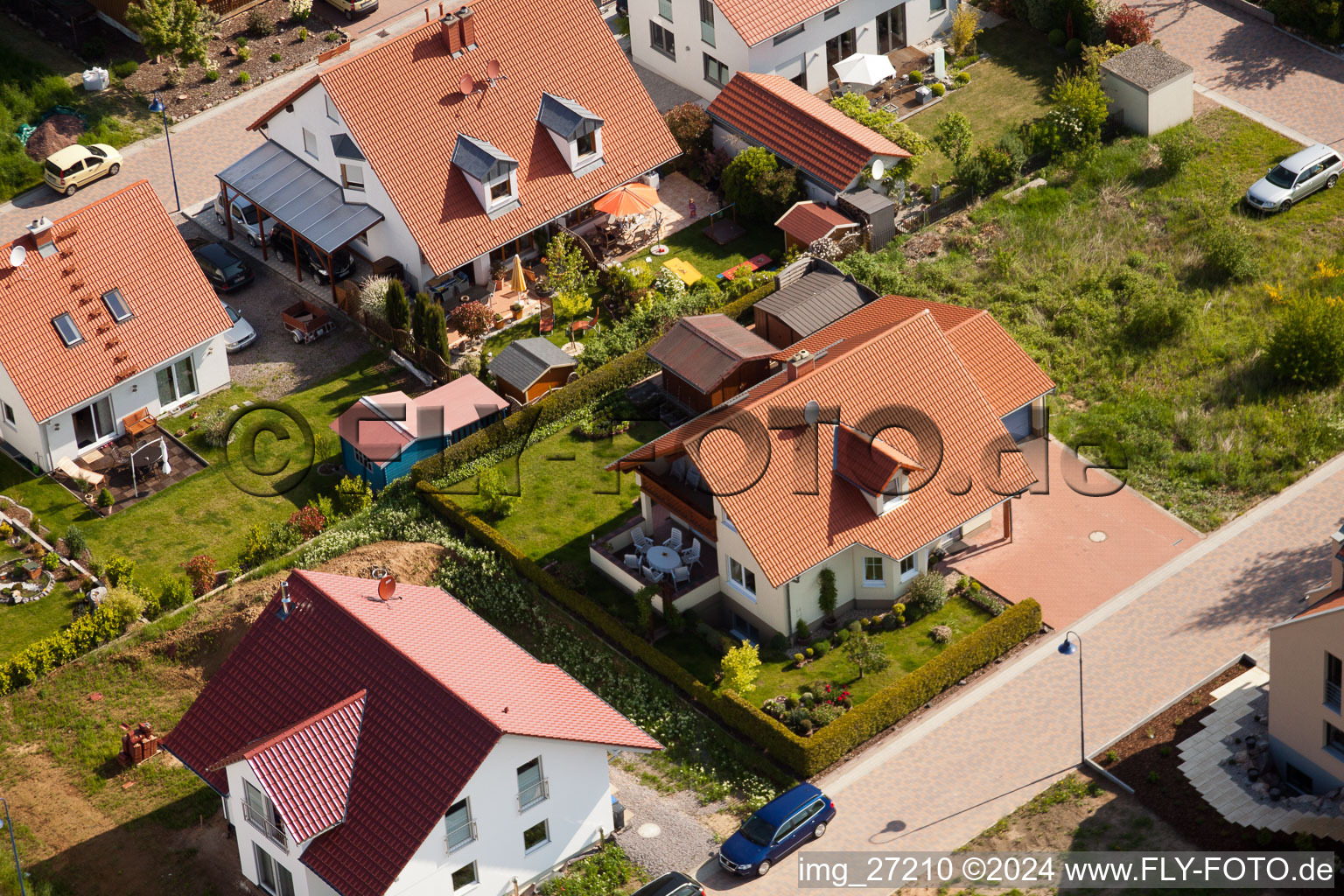 Aerial photograpy of District Mörzheim in Landau in der Pfalz in the state Rhineland-Palatinate, Germany